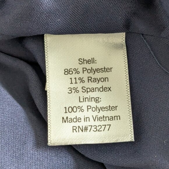 Lauren Conrad Blazer Women's Large Blue Pink Floral Roses Fitted One-Button LC - Picture 15 of 16